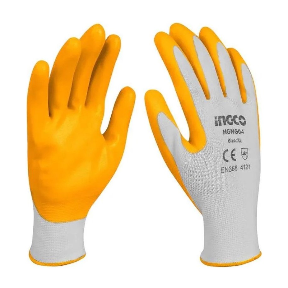 INGCO Nitrile Coated Work Gloves (XL)