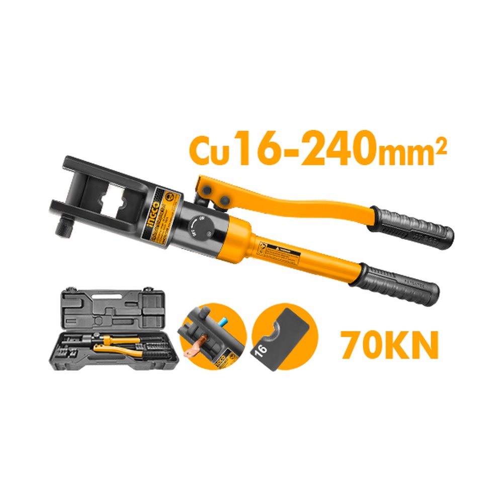 INGCO Hydraulic Crimping Tool 16–300mm² 70kN