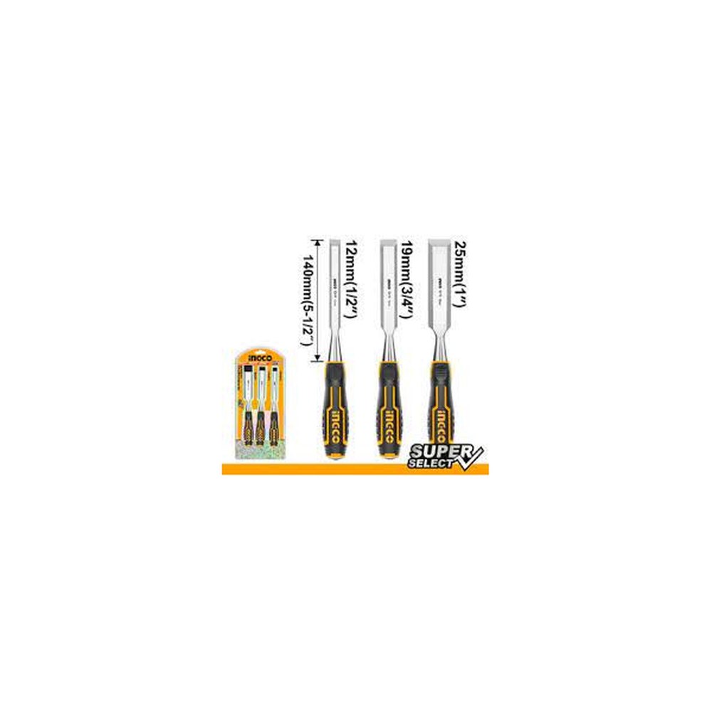 INGCO Wood Chisel Set (3pcs)