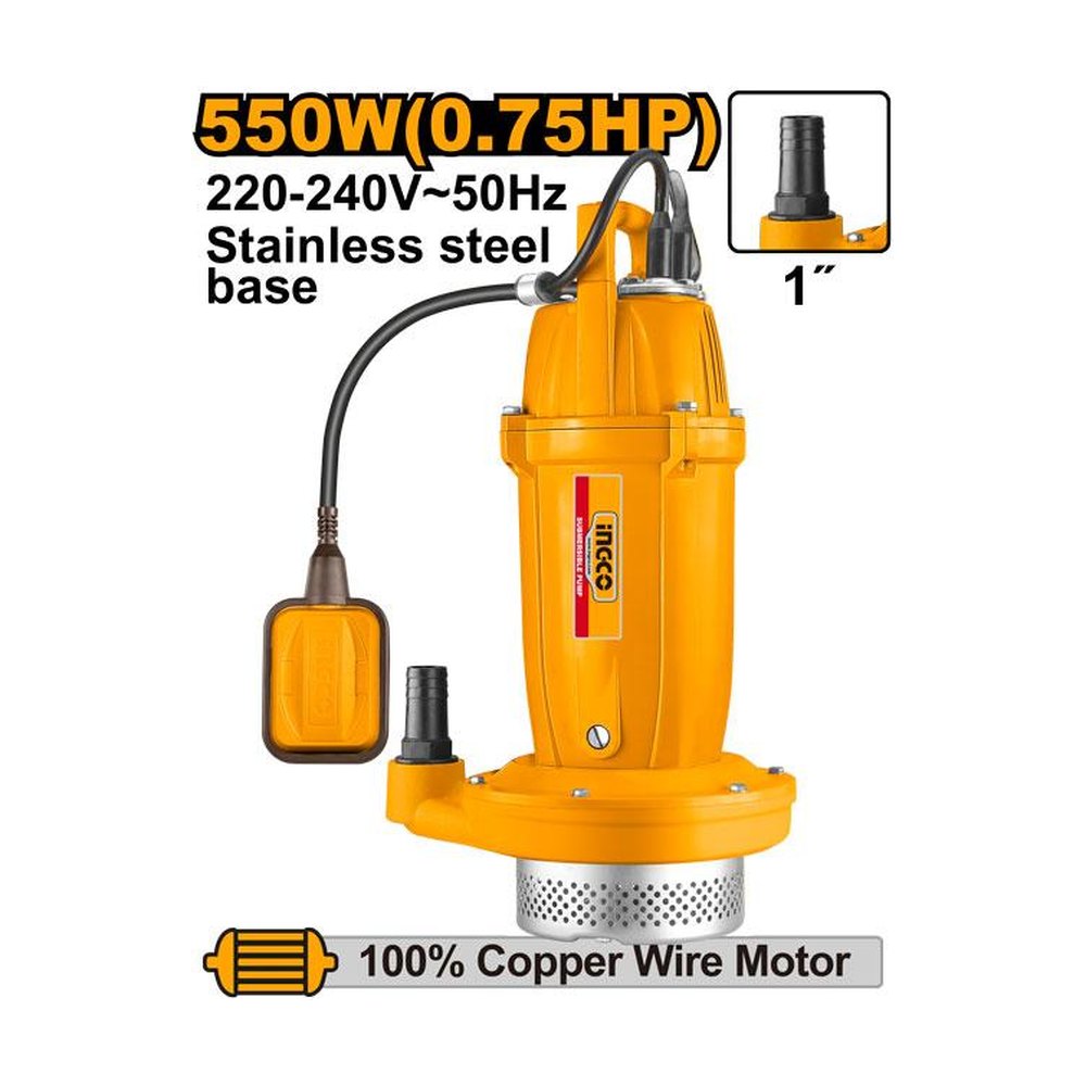 INGCO Submersible Clean Water Pump 550W (0.75HP)