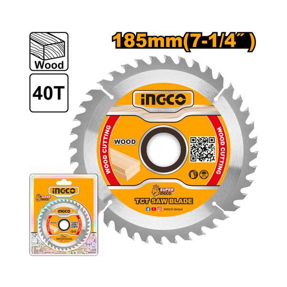INGCO TCT Saw Blade 185mm 40T