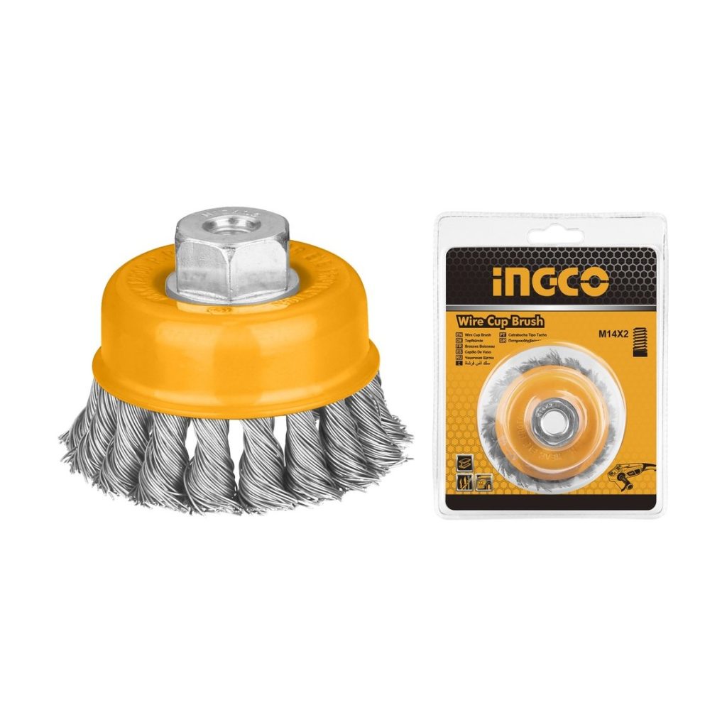 INGCO Wire Cup Brush 125mm M14 (0.5mm Wire)